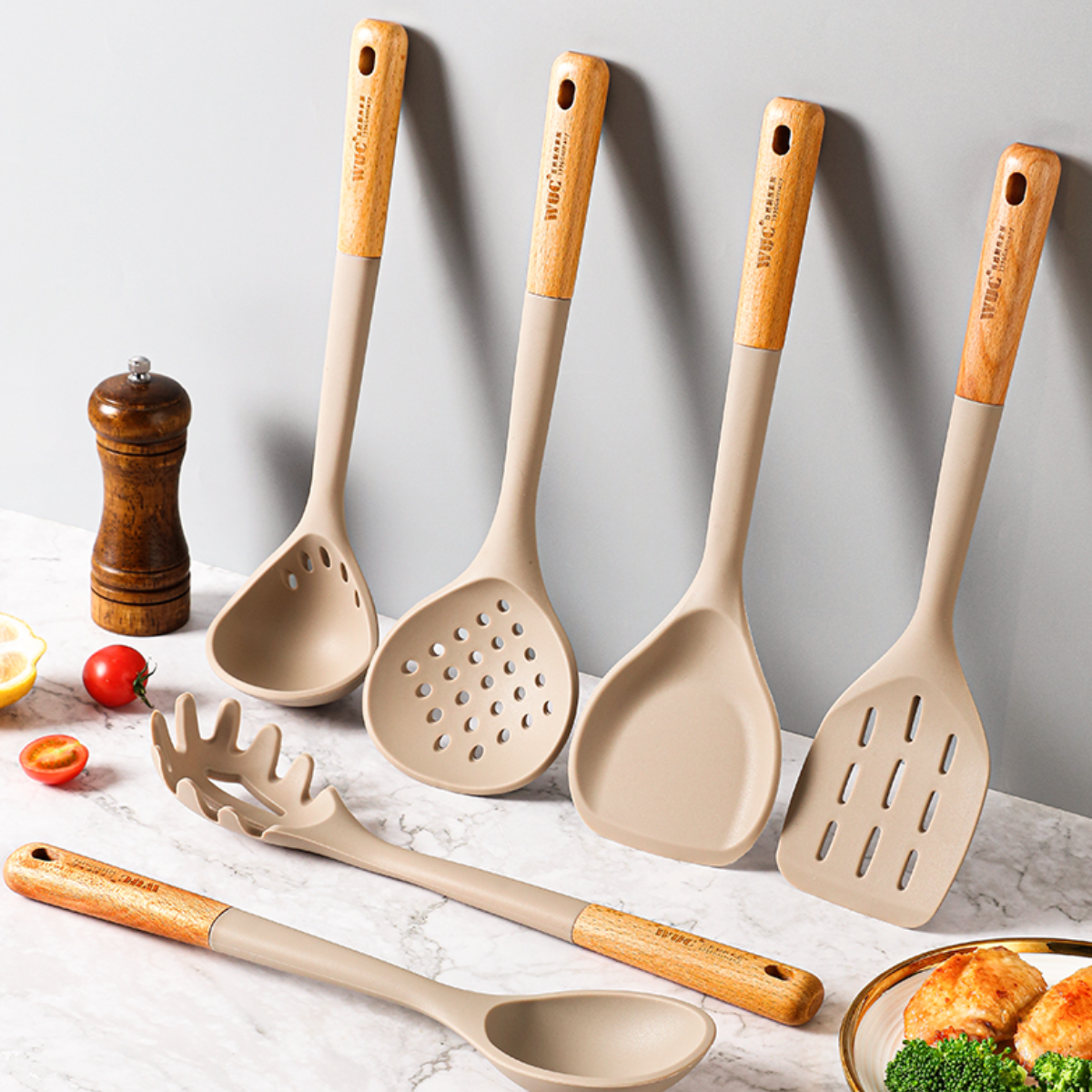 WoodSil™ Silicone Utensil Set