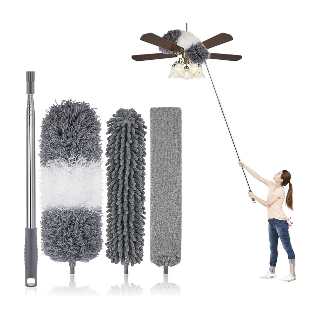 DustReach™ Extendable Microfiber Duster Kit