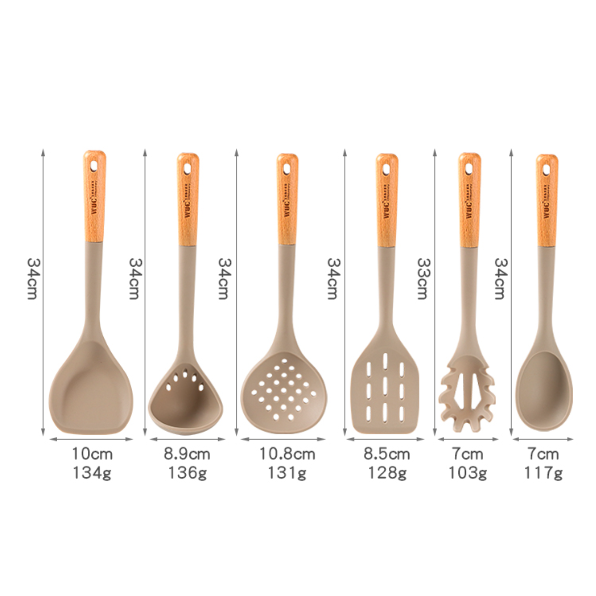 WoodSil™ Silicone Utensil Set
